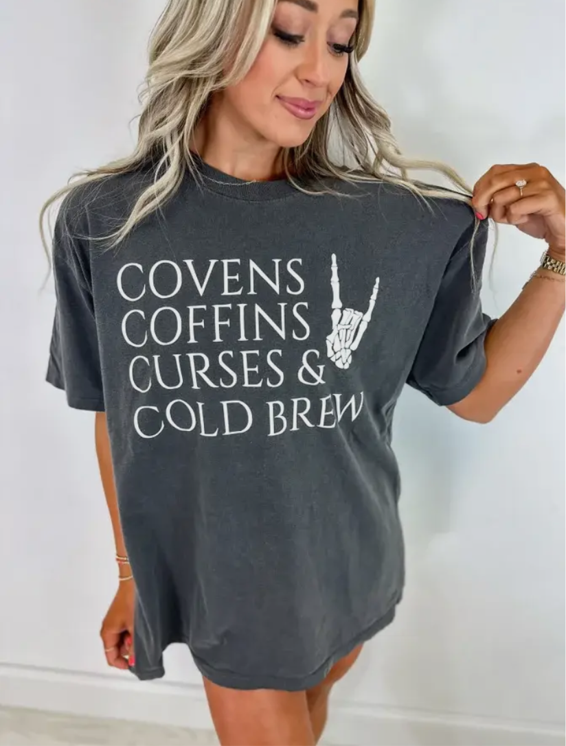 Covens & Cold Brews Halloween Tee