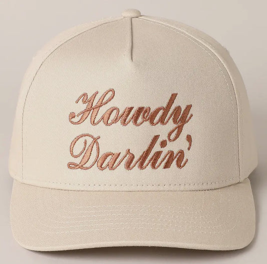 Howdy Darlin’ Embroidered Trucker Hat