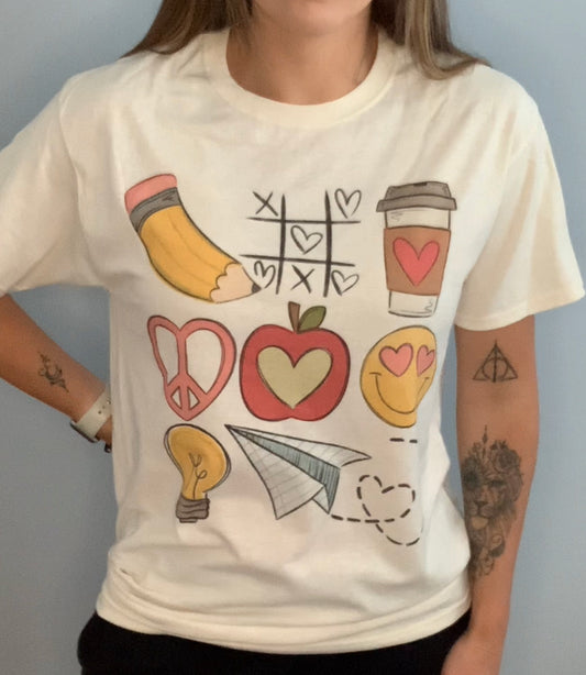 School Tic-Tac-Toe Graphic Tee