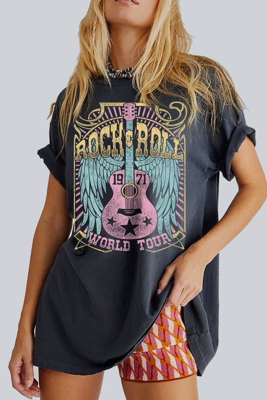 Rock & Roll Oversized Tee